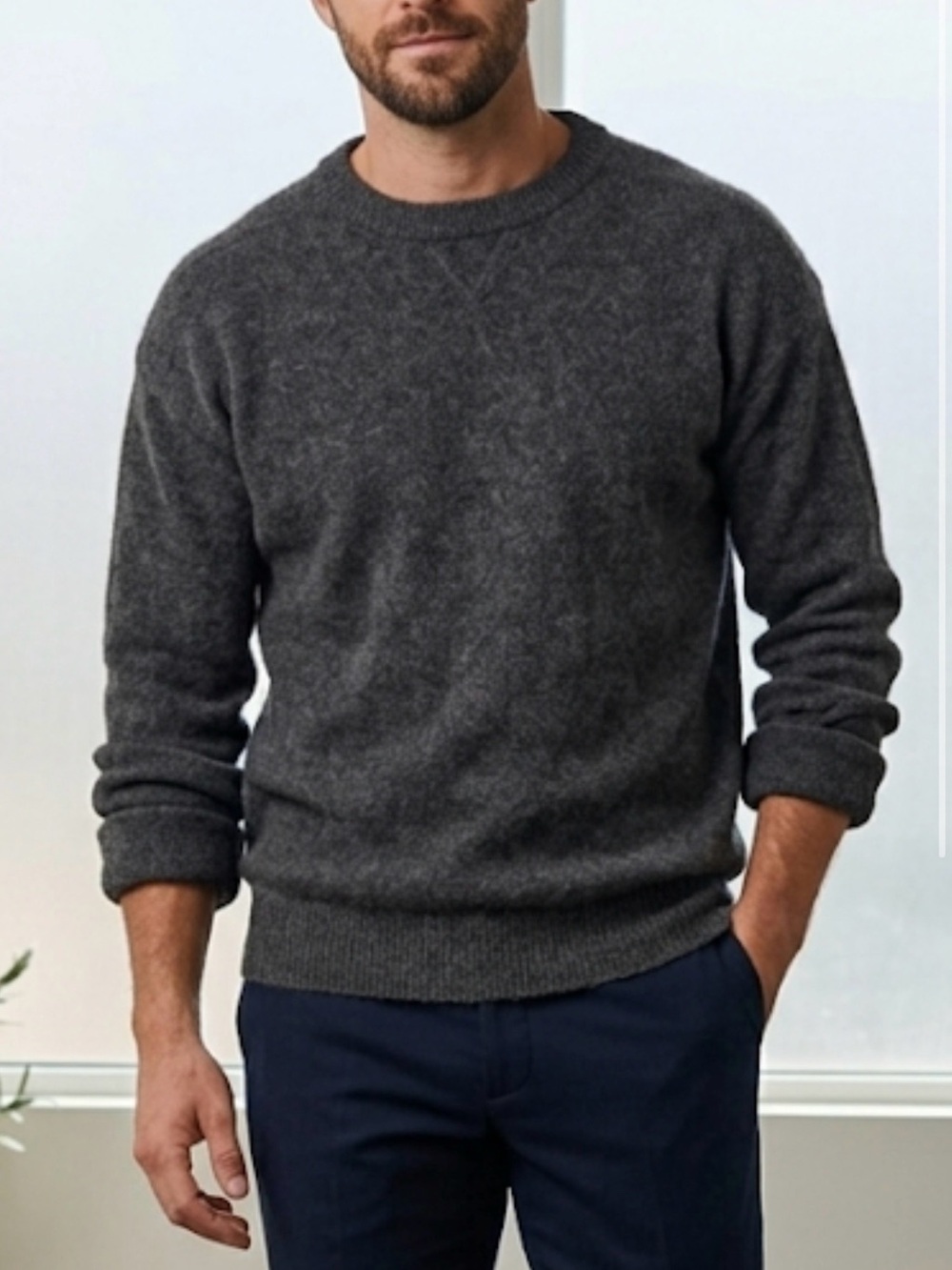 Consensus 100% Cashmere Vintage Gray Crewneck L